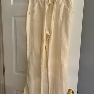 Forever 21 Beige Smocked Waist Pants